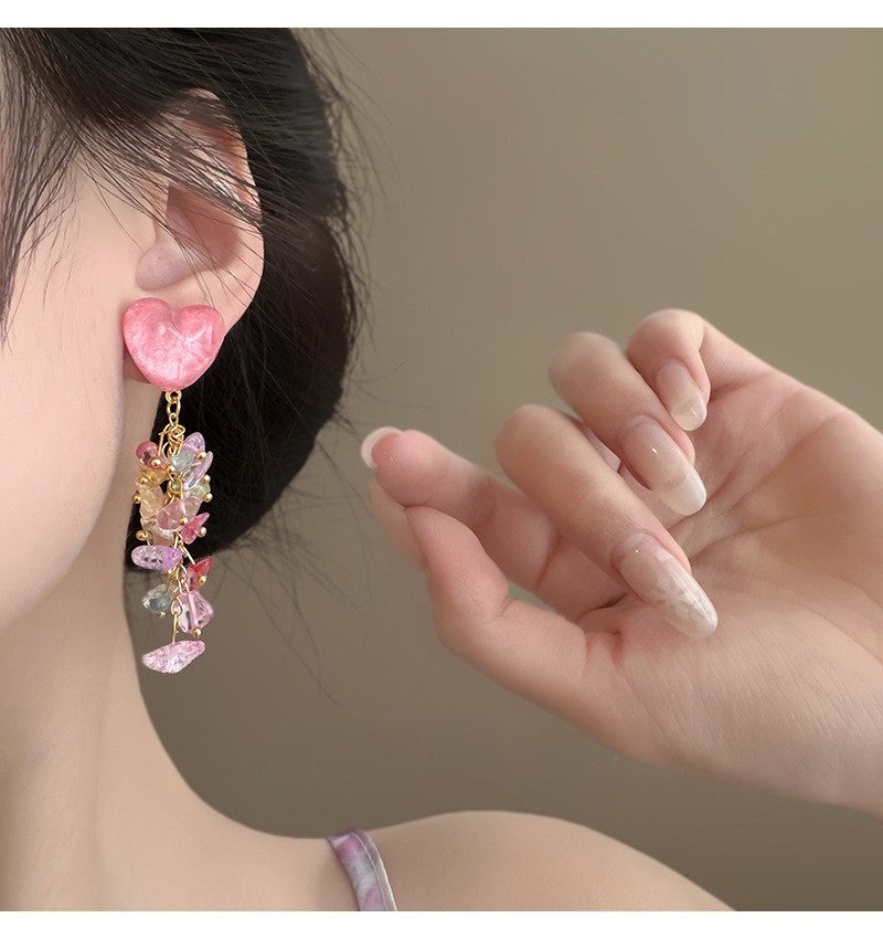Aretes "Cascada de Corazón"