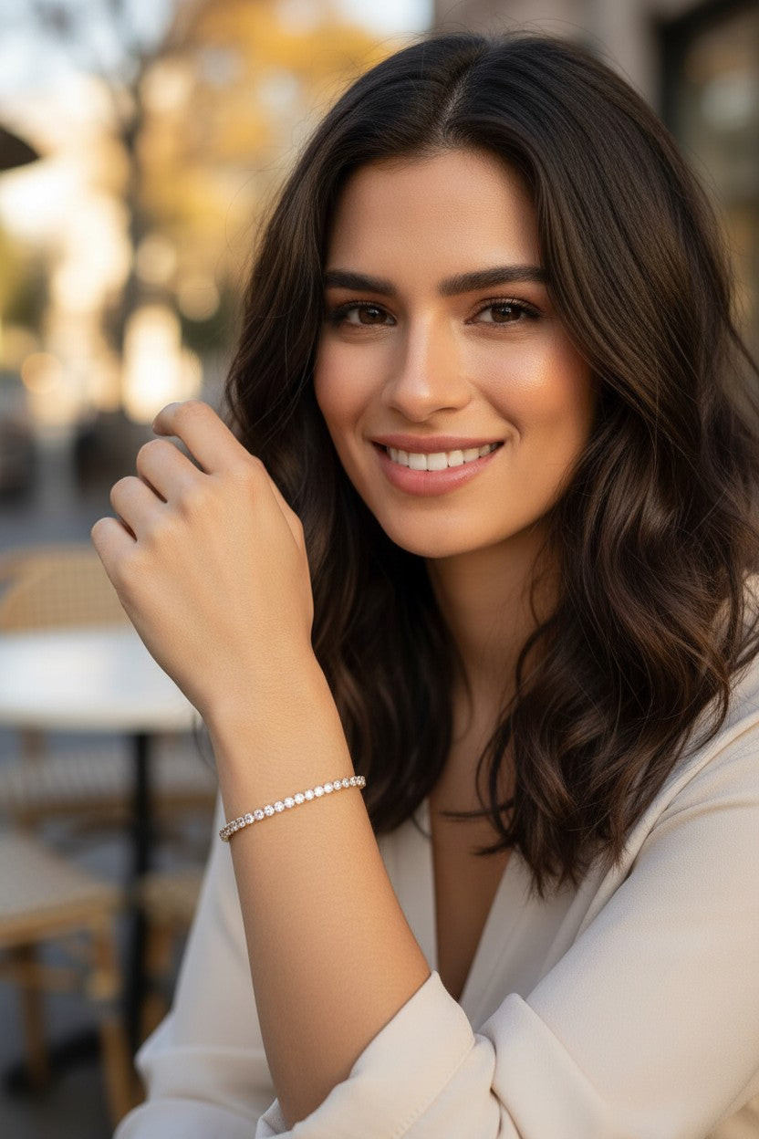 Eternidad Brillante Pulsera Tennis