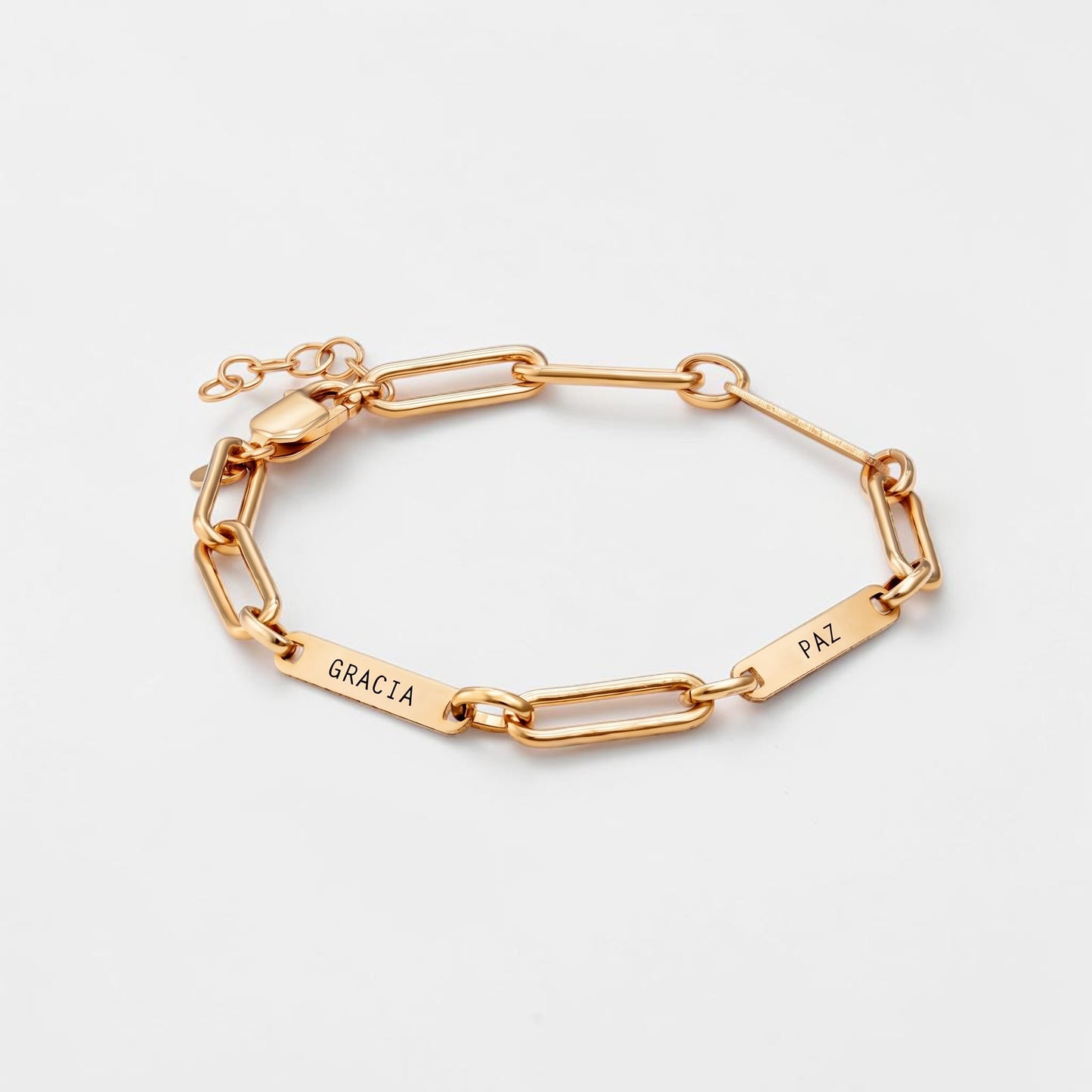 Pulsera de Eslabones "Gracia y Paz"