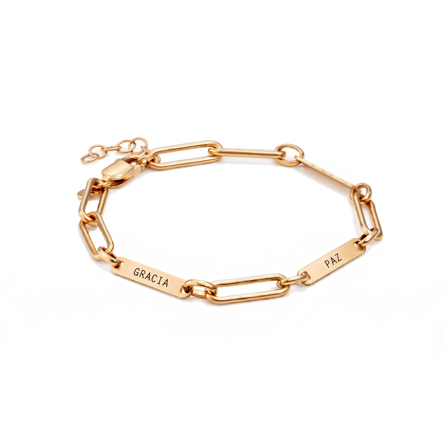 Pulsera de Eslabones "Gracia y Paz"
