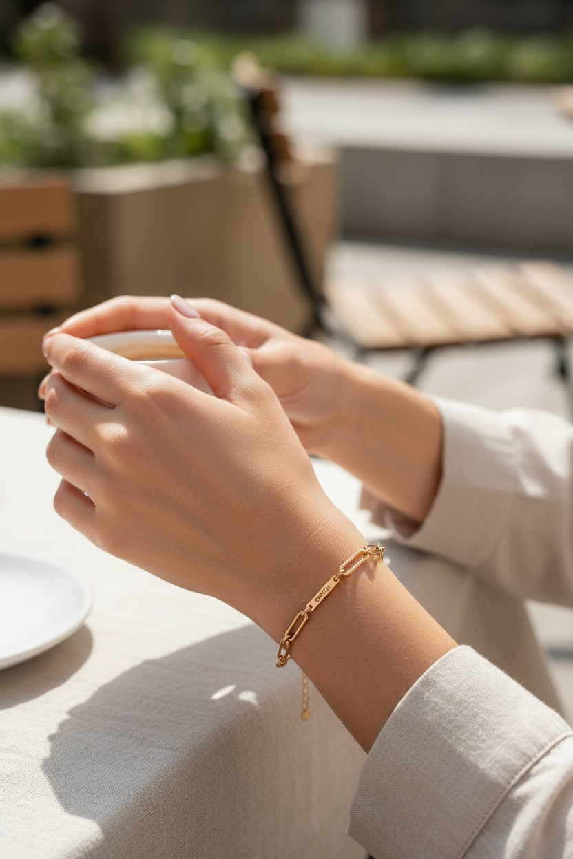 Pulsera de Eslabones "Gracia y Paz"