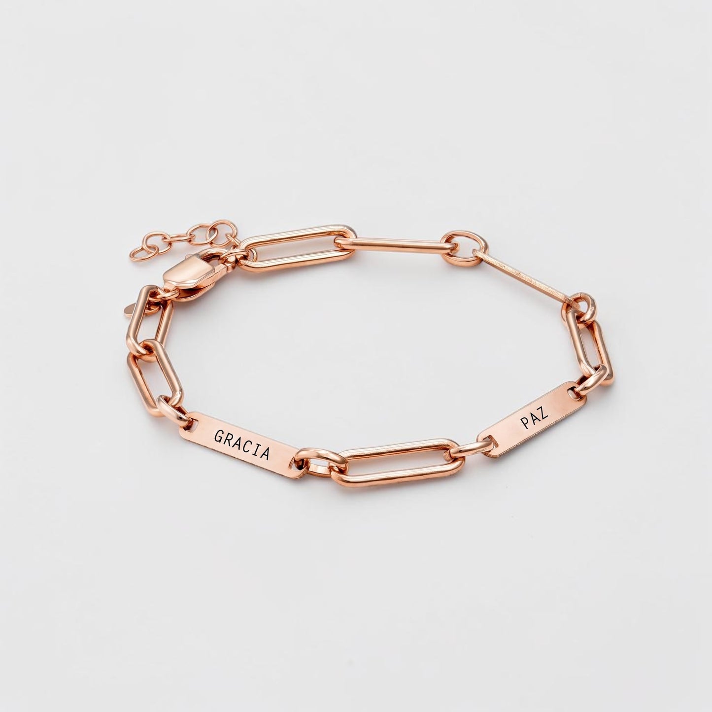 Pulsera de Eslabones "Gracia y Paz"