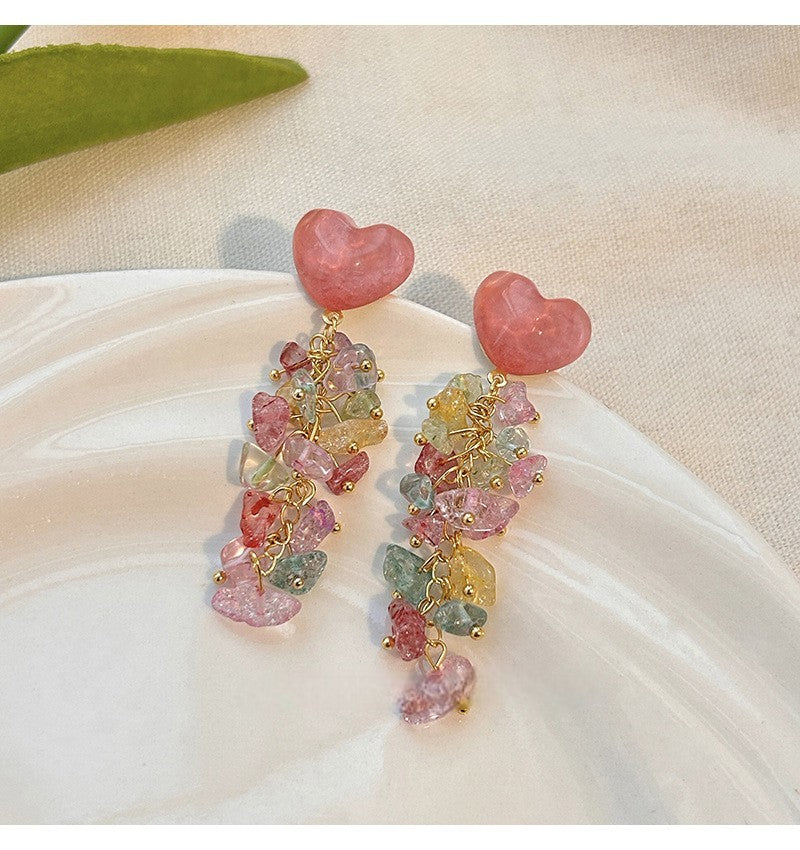 Aretes "Cascada de Corazón"