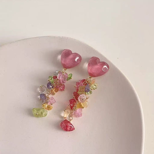 Aretes "Cascada de Corazón"
