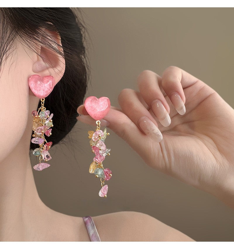 Aretes "Cascada de Corazón"