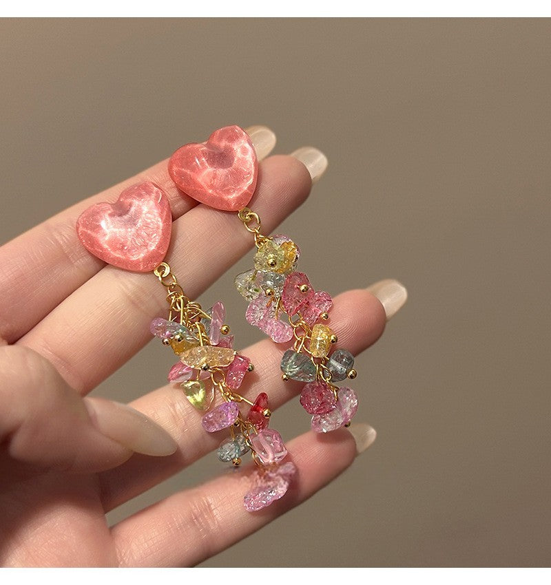 Aretes "Cascada de Corazón"