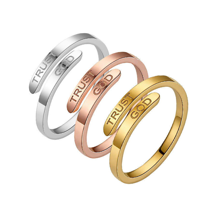 Anillo "Confía en Dios" — Paz que llevas contigo