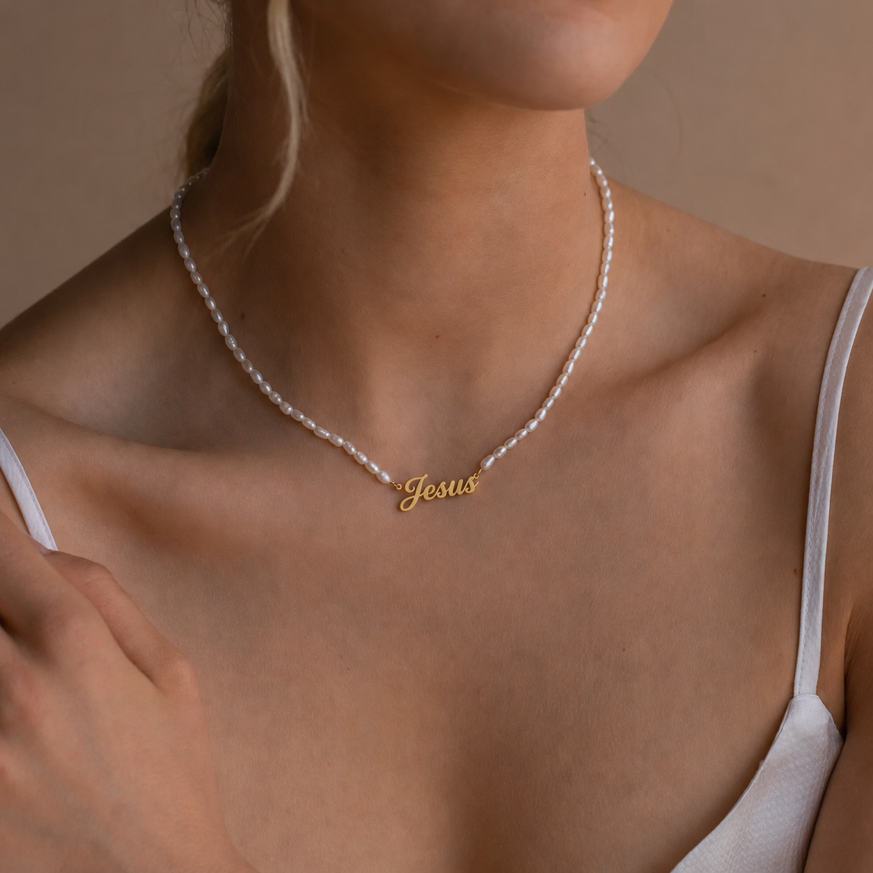 Collar Jesús Perla de Paz